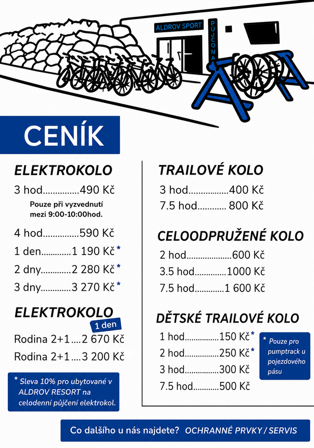 Půjčovna kol a elektrokol Vítkovice v Krkonoších